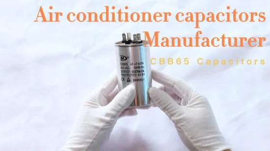 Condensatore del condizionamento d'aria per avviamento motore CA Cbb65 a Sh 450V 50UF 55UF 60UF